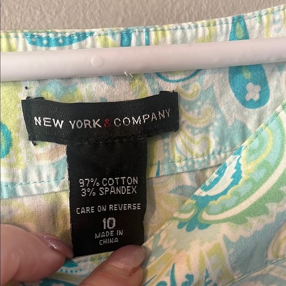 Blue and Green Paisley Dress - Picture 3 of 7